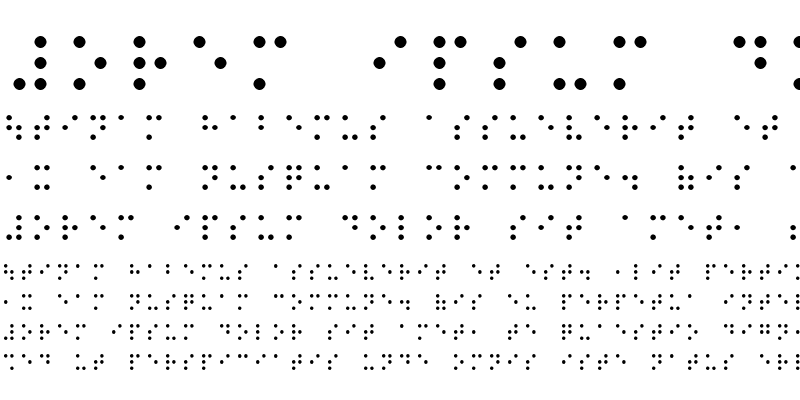 Sample of BraillePlainHC Regular