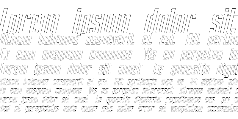 Sample of BRANCHE Outline Italic