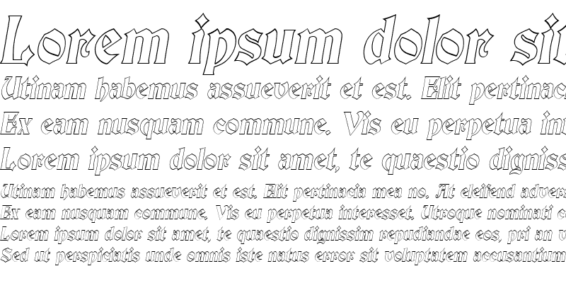 Sample of Brandywine-Hollow-Condensed Italic