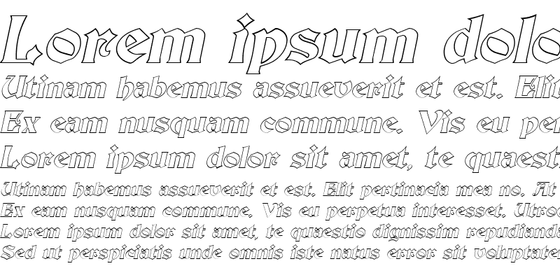 Sample of Brandywine-Hollow Italic