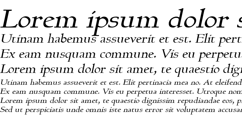 Sample of Bravo-Extended Italic