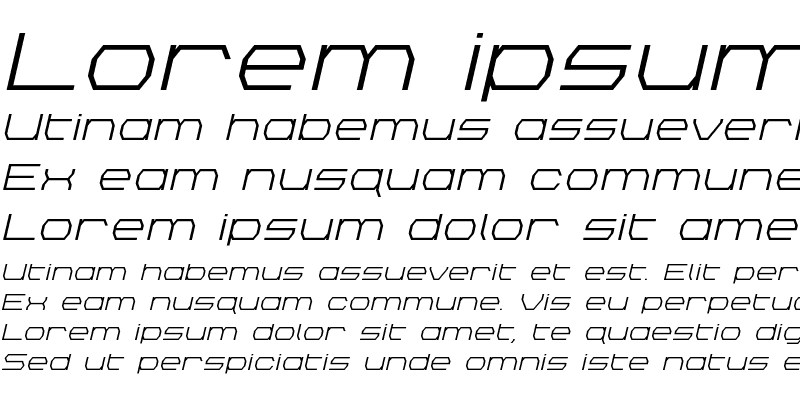 Sample of Bretton Expanded Italic