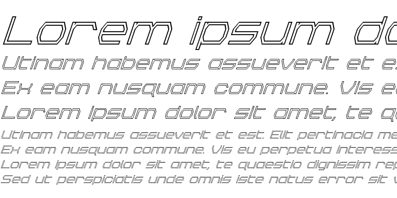 Sample of Bretton Outline Super-Italic