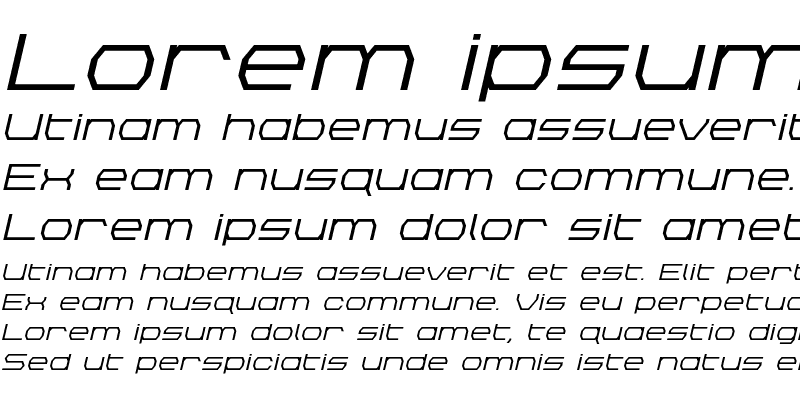 Sample of Bretton Semi-Bold Expanded Italic