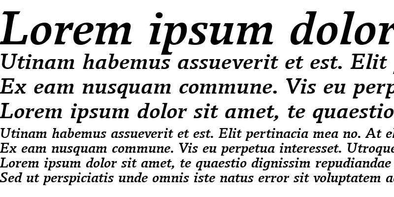 Sample of BreughelT Bold Italic