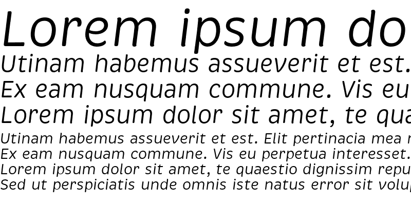 Sample of Brevia RegularItalic Regular