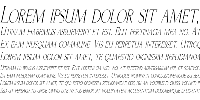 Sample of BriceCondensed Italic