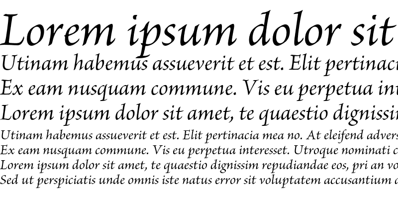 Sample of Brioso Pro Italic