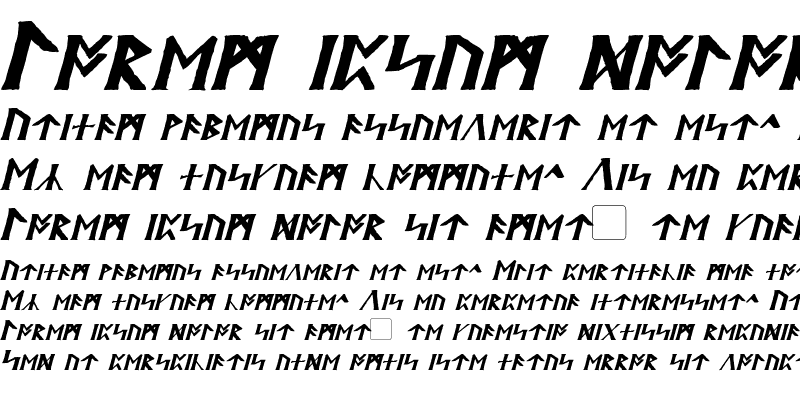 Sample of Britannian Italic