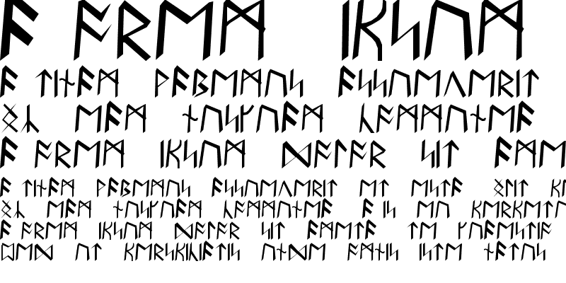 Sample of Britannian Runes Regular