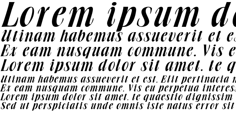 Sample of Broach Italic