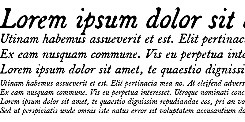 Sample of Broadsheet Italic