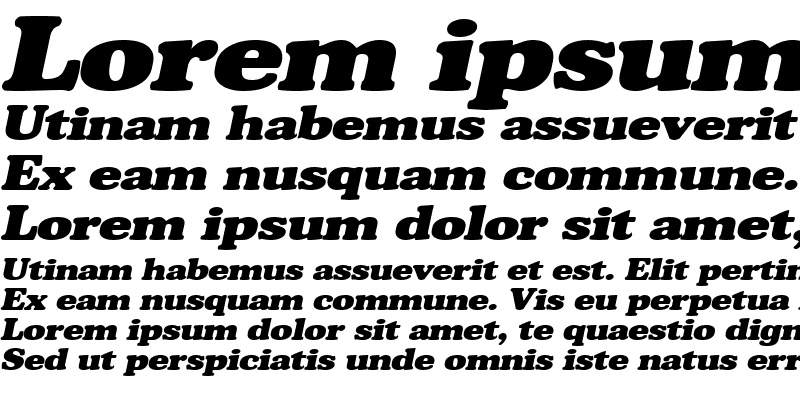 Sample of Broadside-Extended Italic