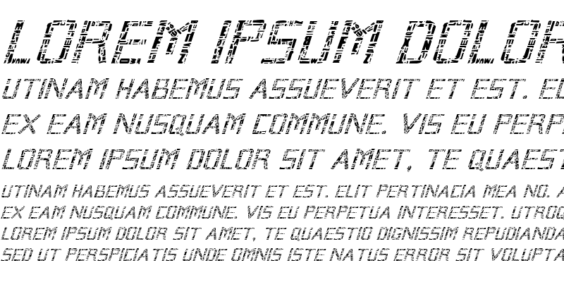 Sample of Broken Cyborg Italic Italic