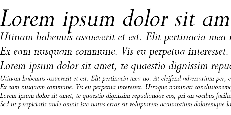 Sample of Bronte Italic