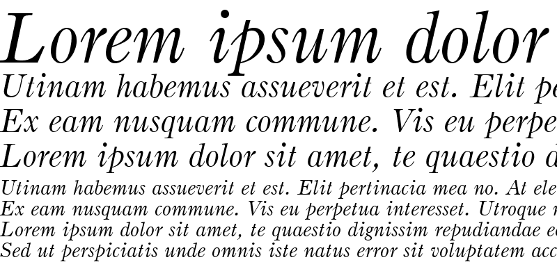 Sample of BruceOldStyle BT Italic
