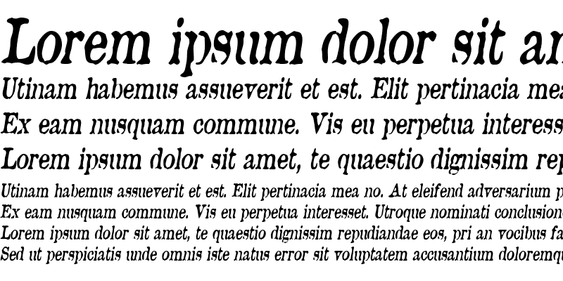 Sample of BrunineCnd Italic
