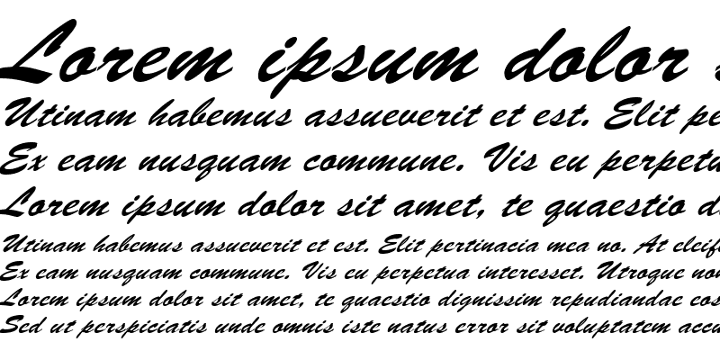 Sample of Brush Italic