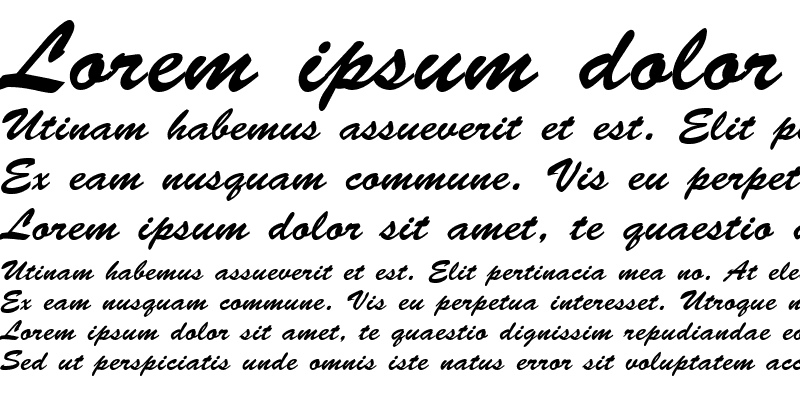Sample of Brush Script Normal-Italic