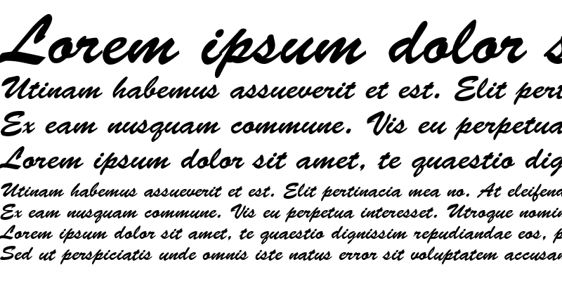 Sample of BrushScript RomanItalic