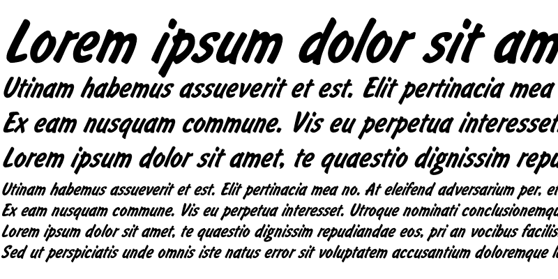 Sample of BrushType Bold Italic