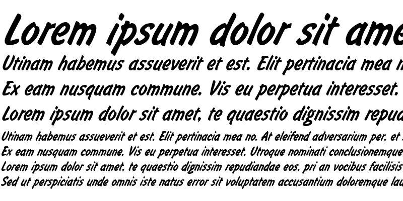 Sample of BrushType Italic