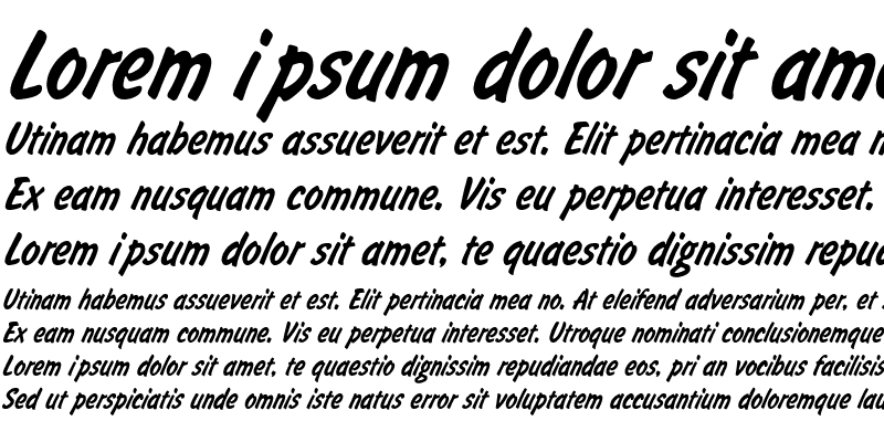 Sample of BrushType-SemiBold-Italic