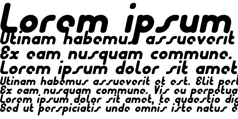 Sample of Bubble Club Italic