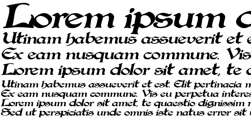 Sample of BucaneerSSK Italic