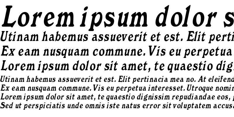 Sample of BuckinghamCondensed Italic