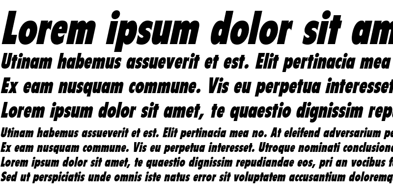 Sample of Bulletin Italic