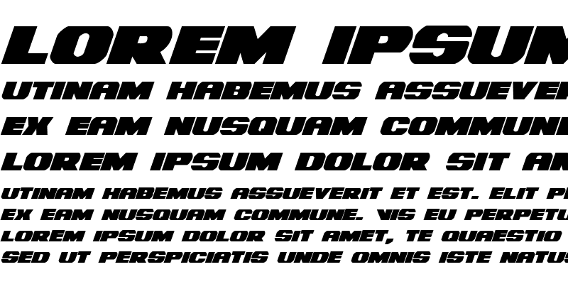 Sample of Bummer Italic