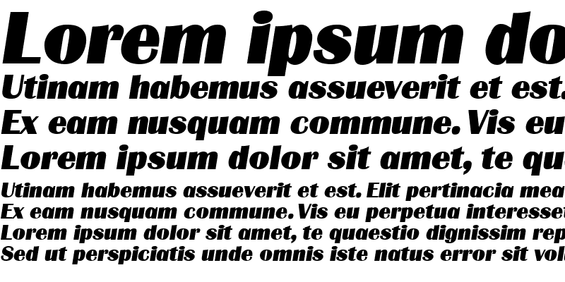 Sample of Burin Display SSi Italic