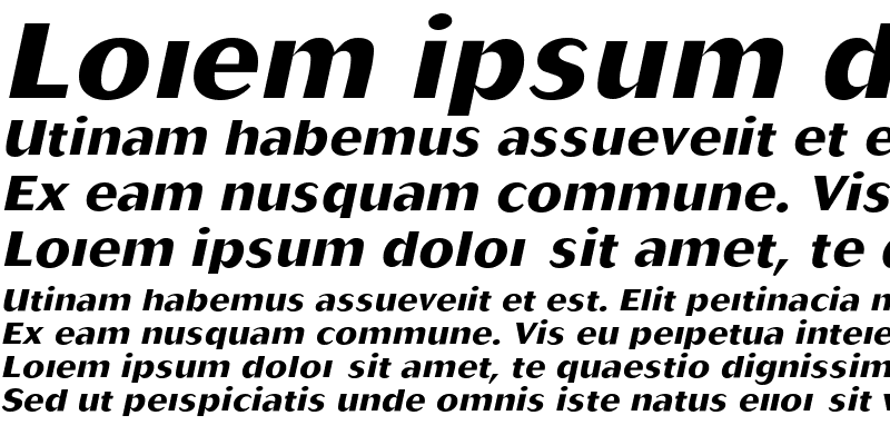 Sample of BuscherSSK Italic