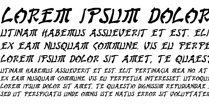 Sample of Bushido Bold Italic