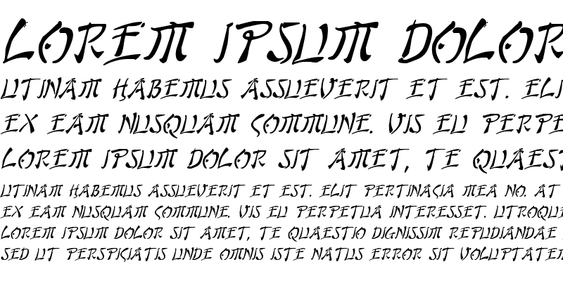 Sample of Bushido Italic