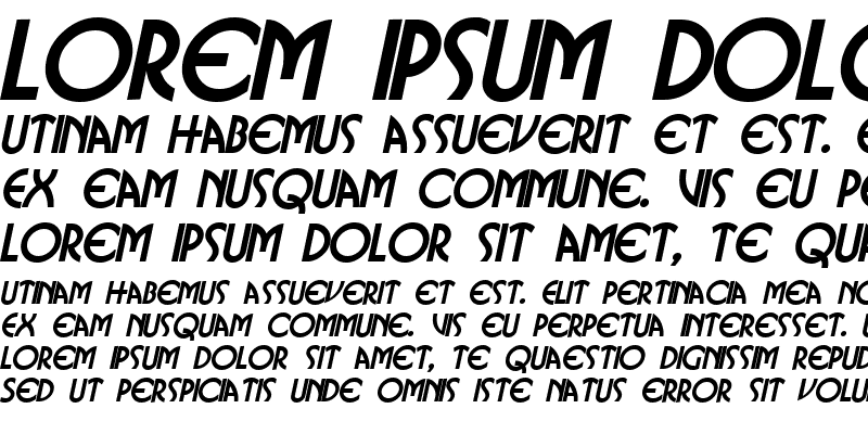 Sample of Busso-Extended Italic