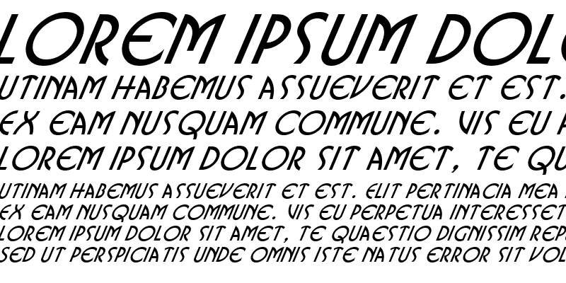 Sample of Busso Italic