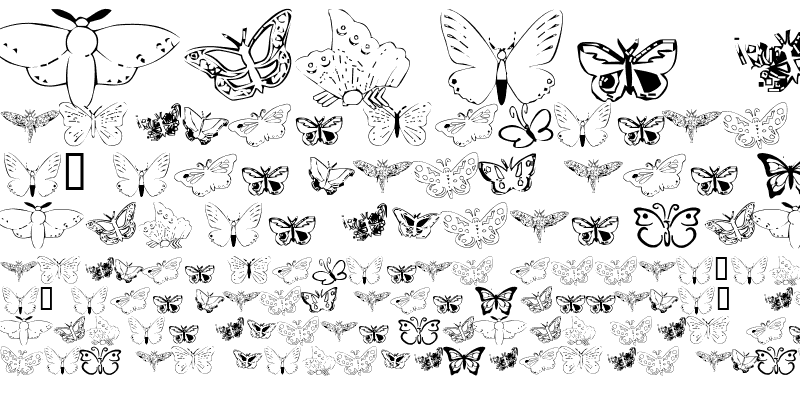 Sample of ButterflyHeaven Regular