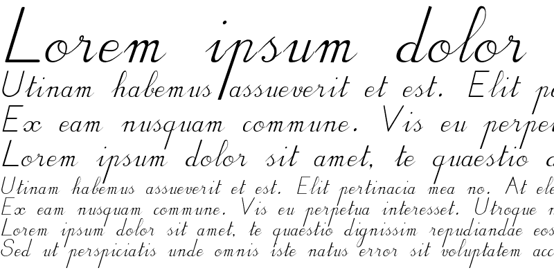 Sample of BV Cursive Ital Italic