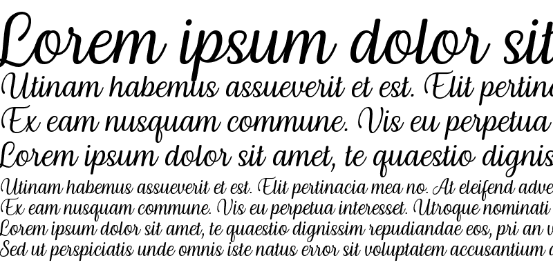 Sample of Byby Italic