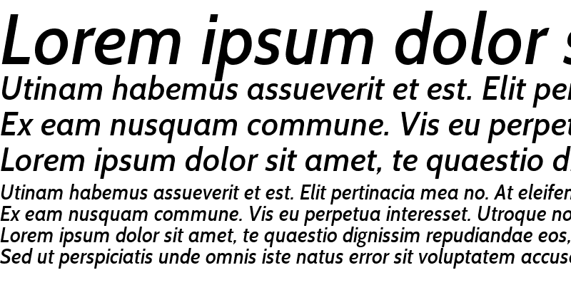 Sample of Cabin Medium Italic