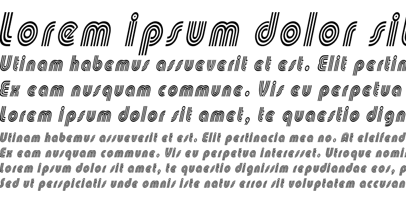 Sample of Cable Thin Italic
