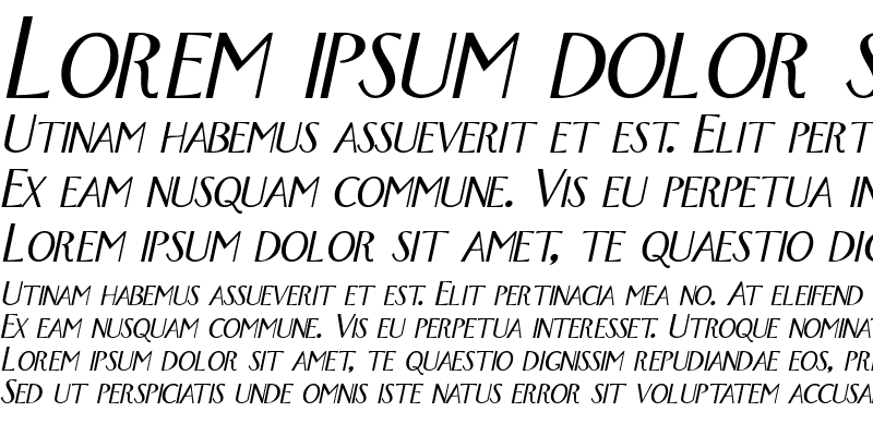 Sample of CadizSCapsSSK Italic