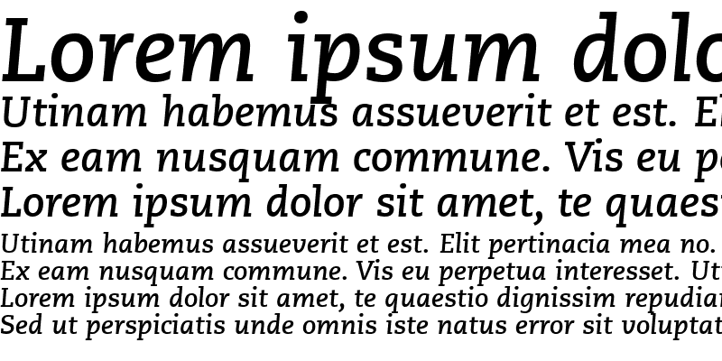 Sample of Caecilia LightOsF Bold Italic