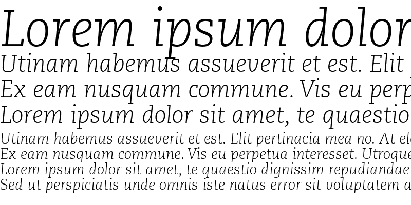 Sample of Caecilia LightOsF Italic