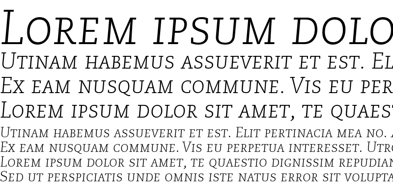 Sample of Caecilia LightSC Italic