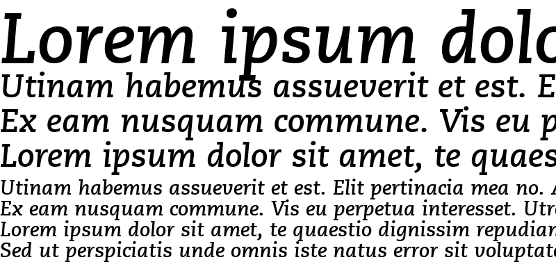 Sample of Caecilia LT Light Bold Italic