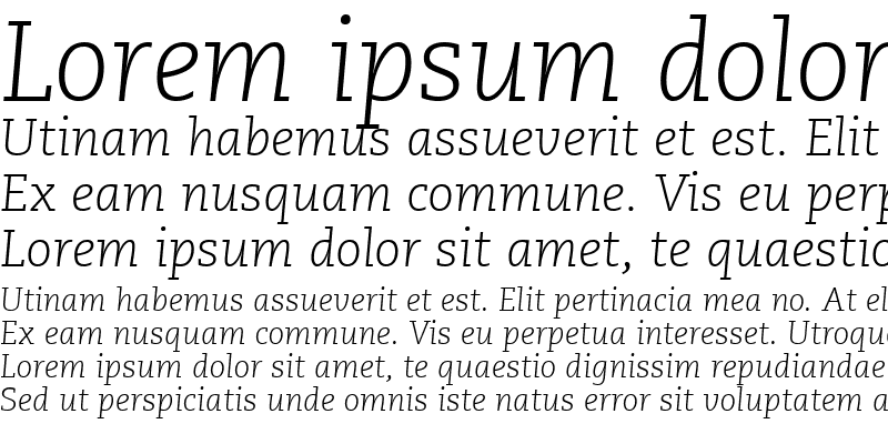 Sample of Caecilia LT Light Italic