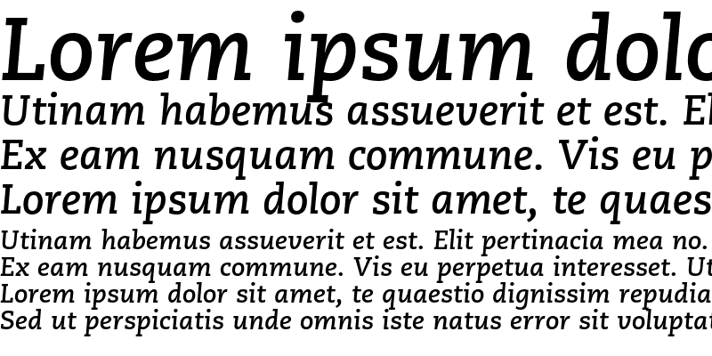 Sample of Caecilia LT Std 76 Bold Italic
